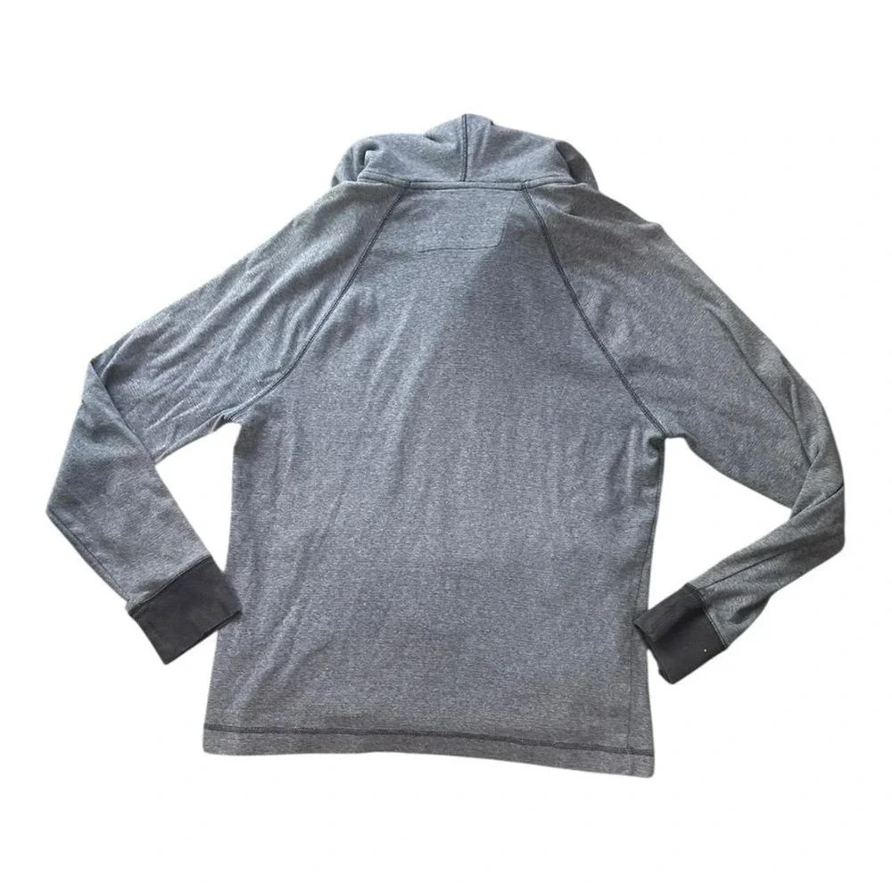 Banana Republic Men's Charcoal Button-Up Hooded Shirt Large